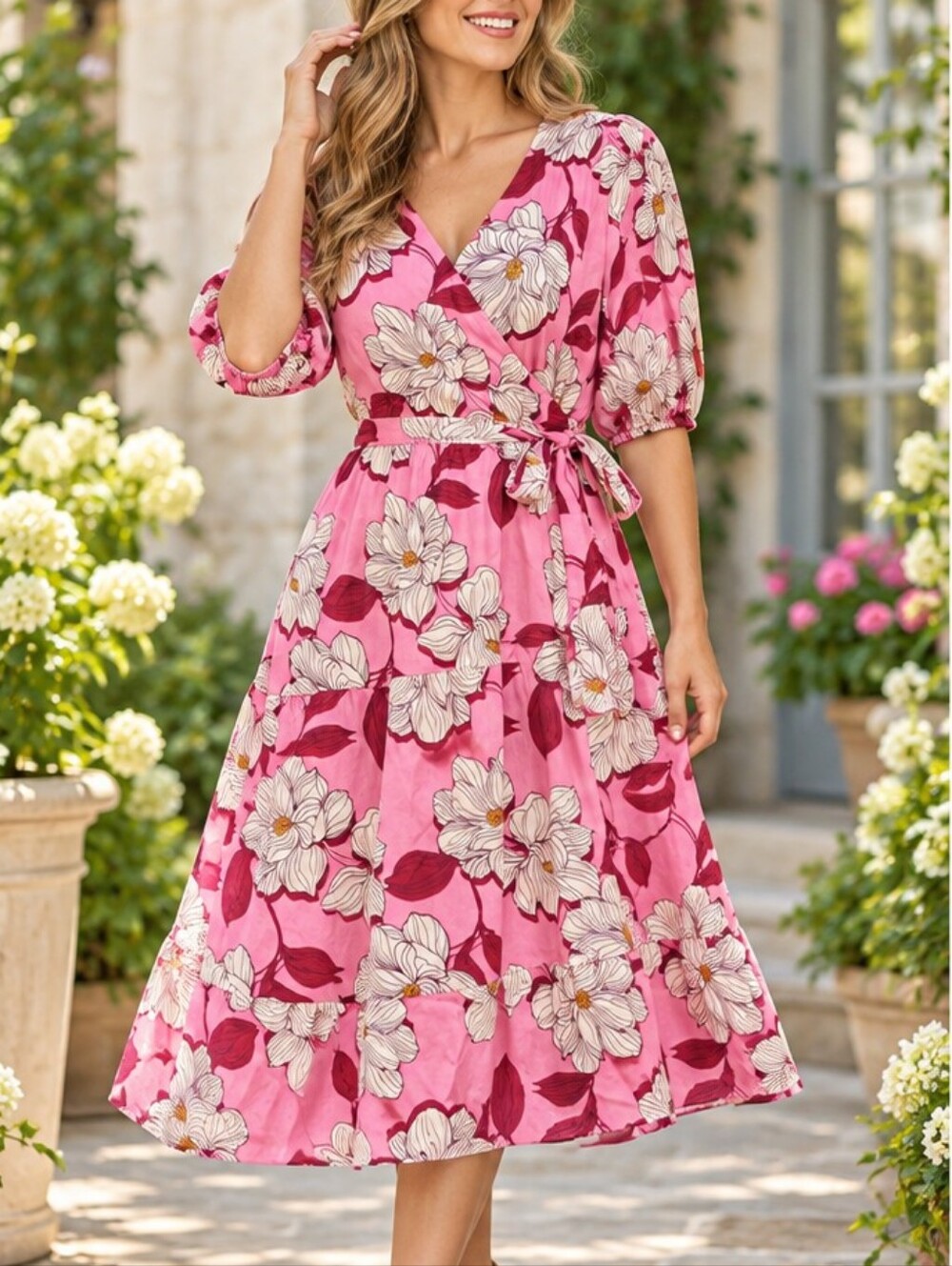 Draper James Floral Wrap Dress – Size XL (NWT)